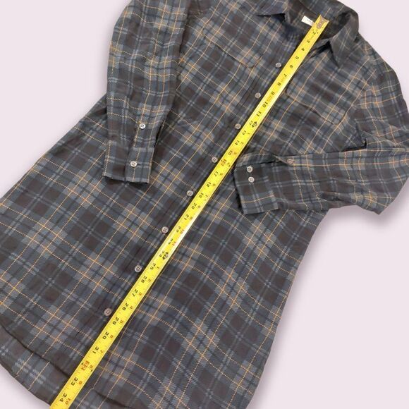 Equipment Plaid Mini Dress in Dark Green and Black - Picture 7 of 8